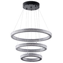 Jones Iron & Acrylic LED 3 Tier Pendant Light